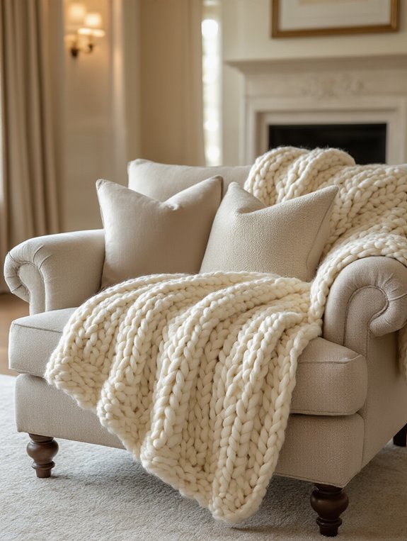 cozy chunky knit blankets