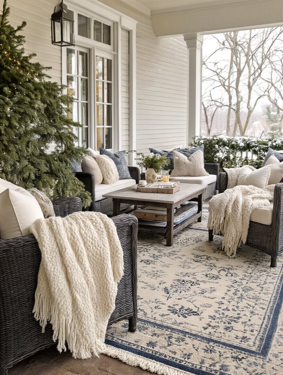 cozy colorful winter rugs