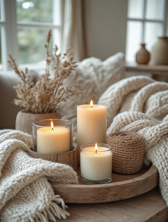 cozy diy candle displays
