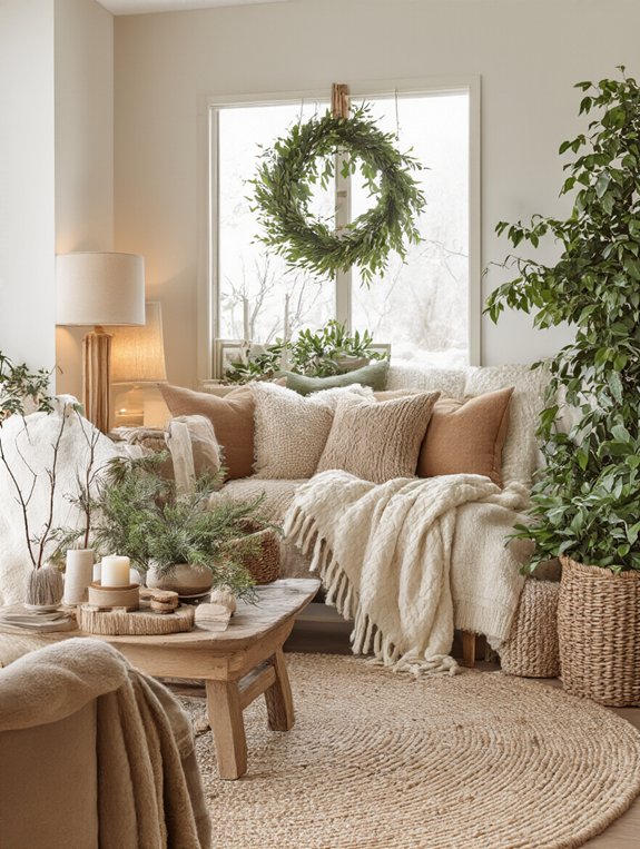 cozy earthy tone nook