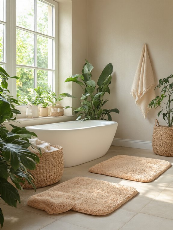 cozy eco friendly bathroom mats