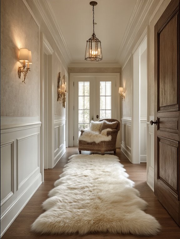 cozy faux fur runner