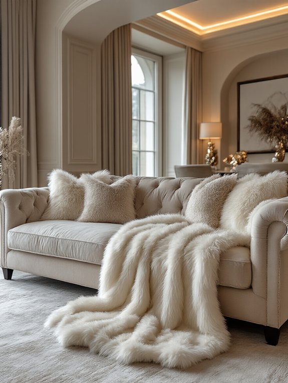 cozy faux fur throw blankets