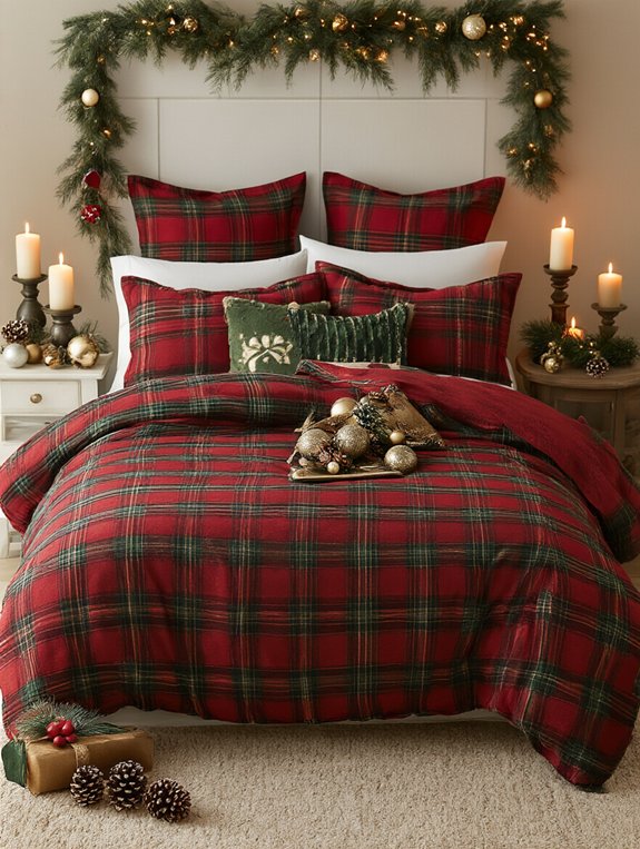 cozy festive flannel bedding