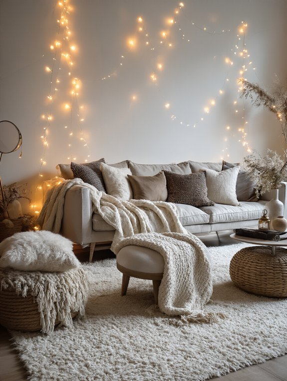 cozy glow with string lights