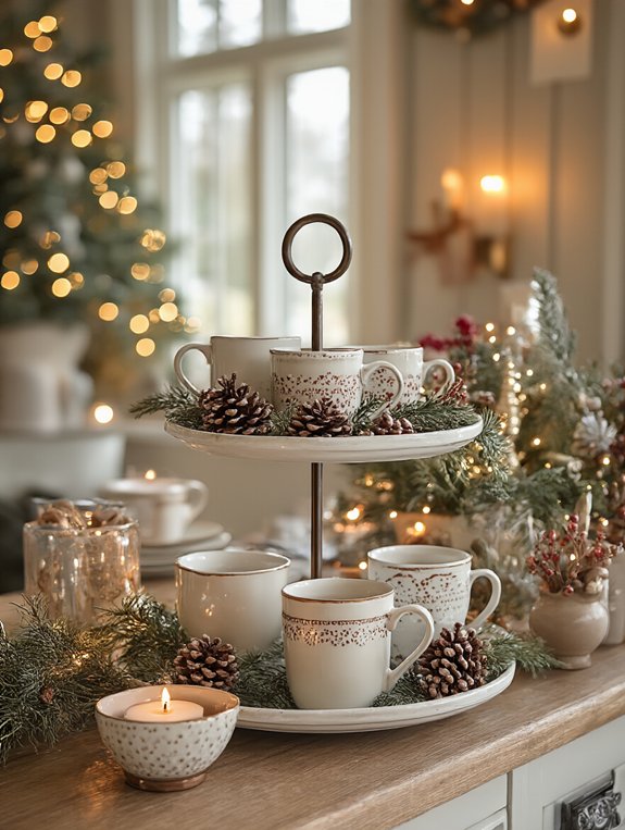 cozy hot cocoa display