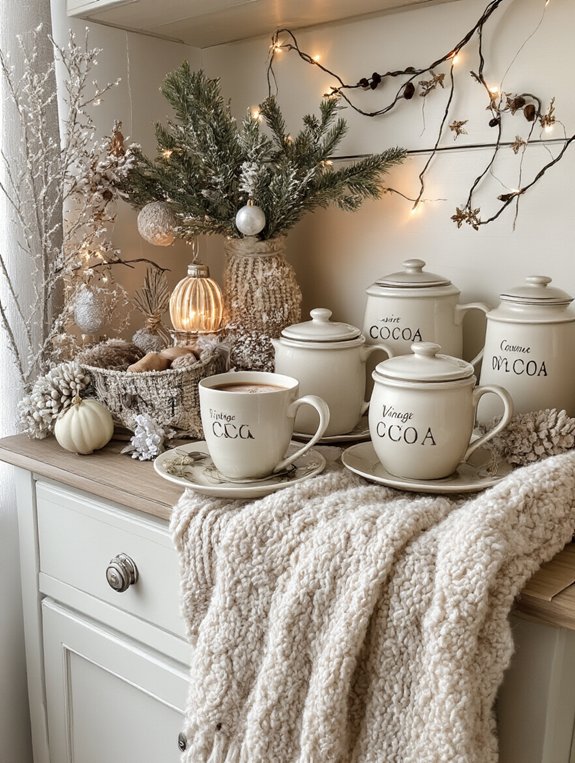 cozy hot cocoa station