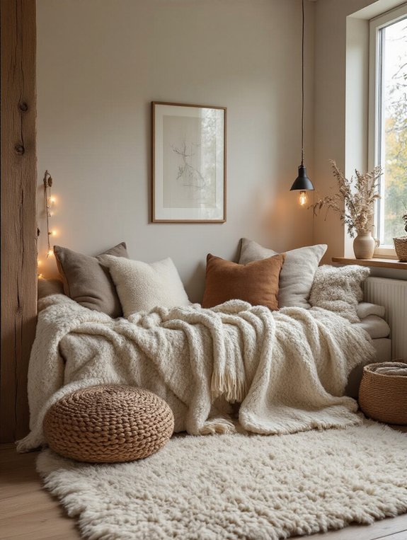 cozy hygge reading nook