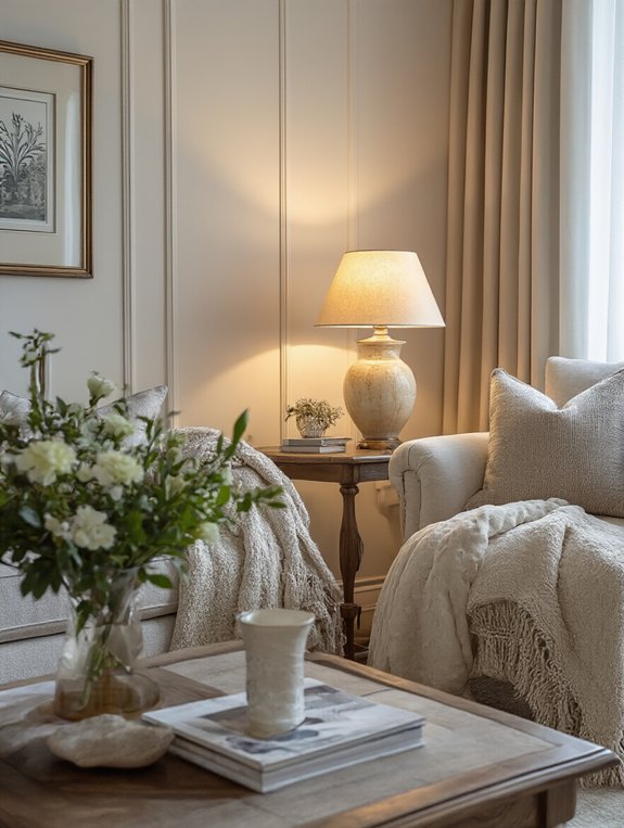 cozy illuminated corner decor