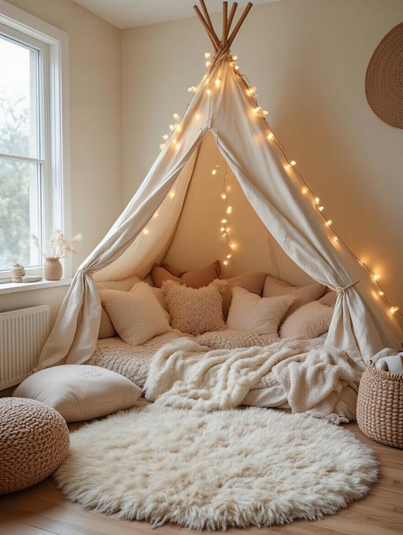 cozy kids living room tent