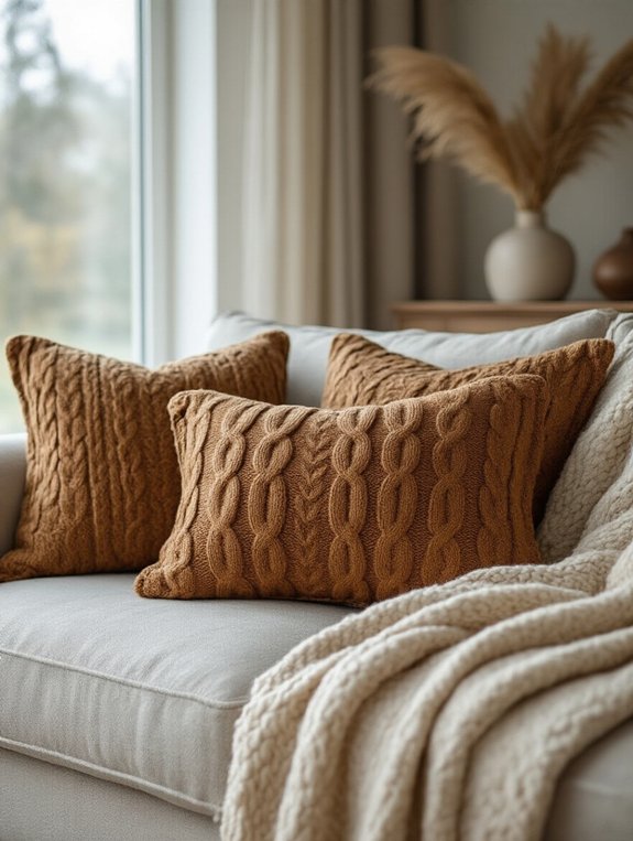 cozy knit pillow covers