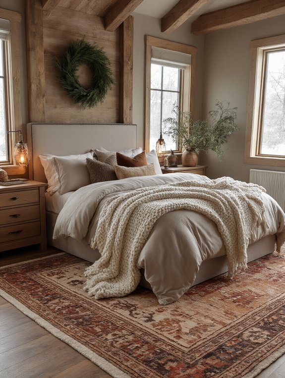 cozy lodge inspired area rug
