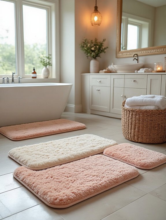 cozy memory foam bath mats