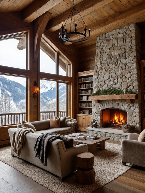 cozy mountain lodge retreat