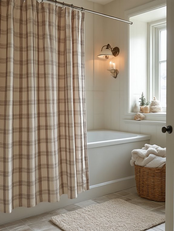 cozy plaid bathroom retreat