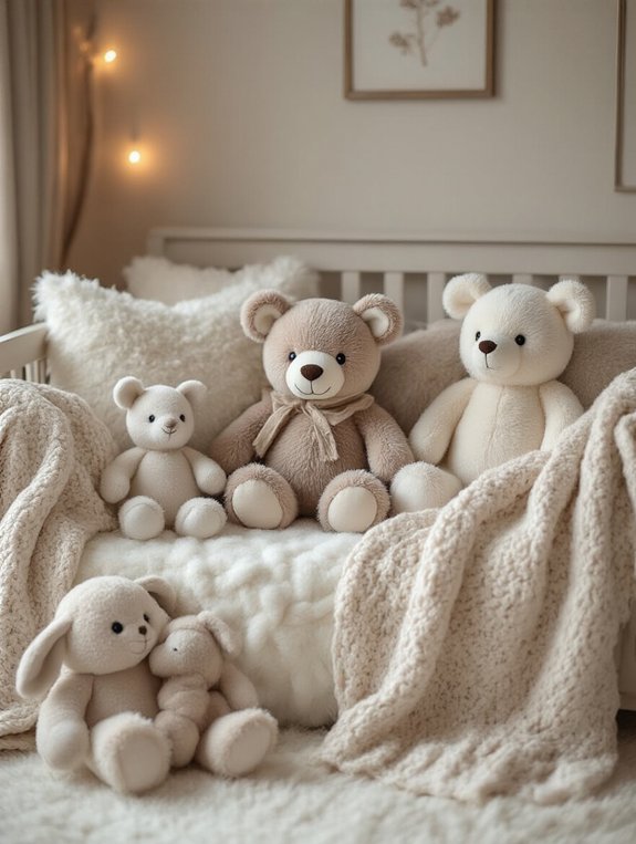 cozy plush animal decor