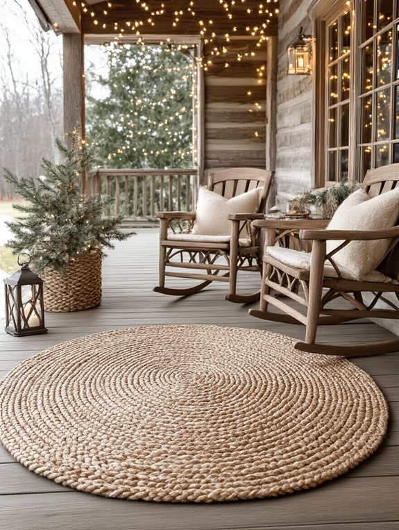 cozy rustic braided rug