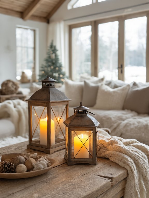 cozy rustic lantern ambiance