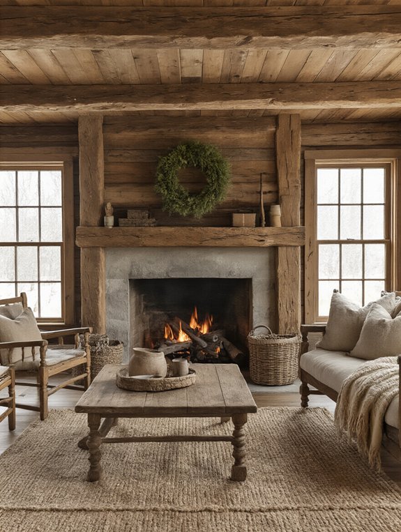 cozy rustic wooden decor