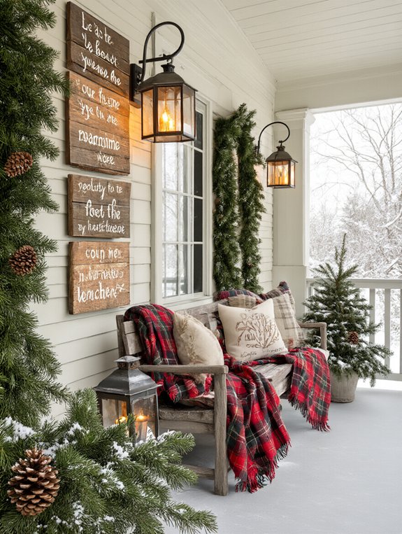 cozy rustic wooden signs