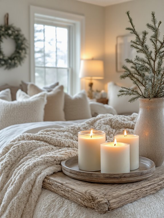 cozy scented candle ambiance