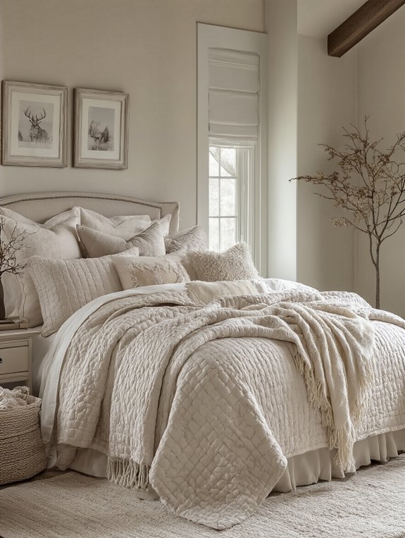 cozy soft layered bedding