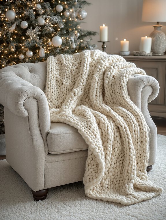 cozy stylish chunky throws