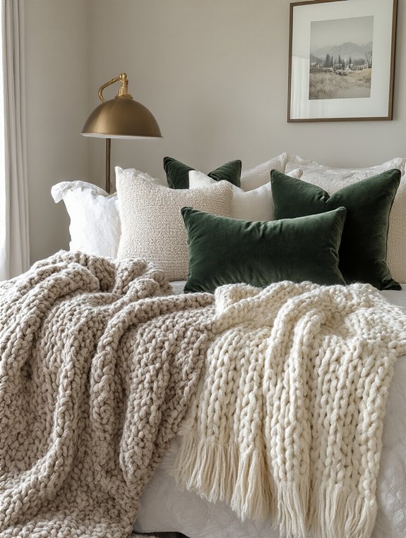cozy textiles for guests