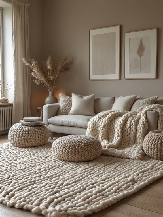 cozy textured wool rugs