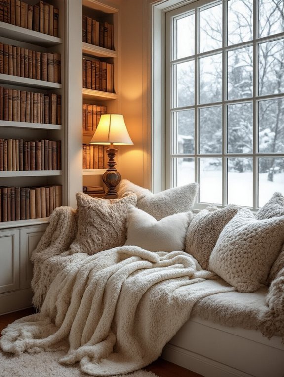 cozy vintage book nook