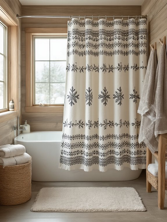 cozy winter bathroom decor