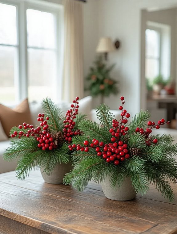 cozy winter decor arrangement