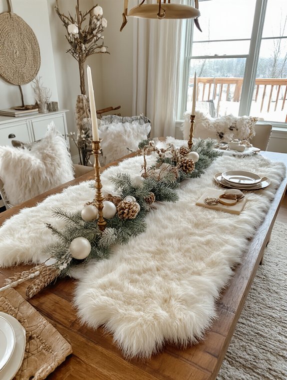 cozy winter dining decor