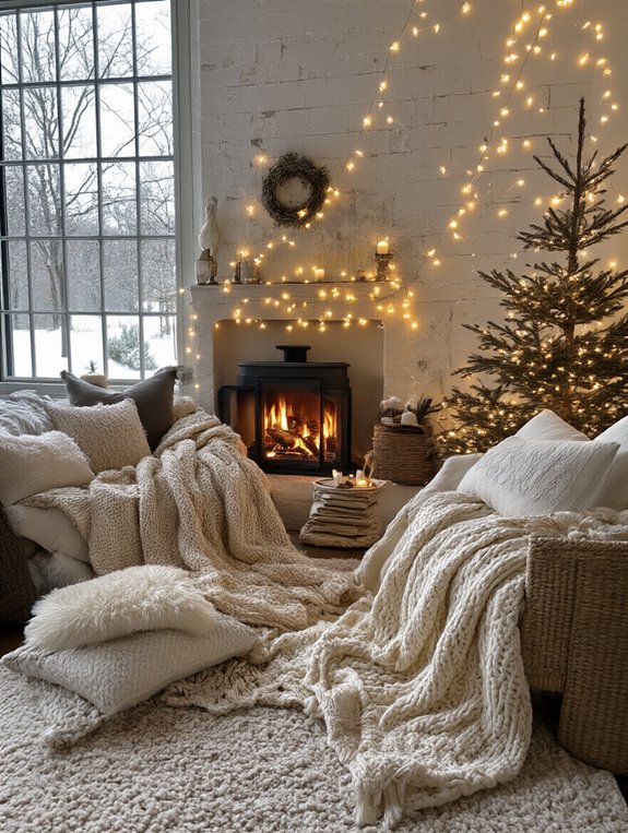 cozy winter fairy lights