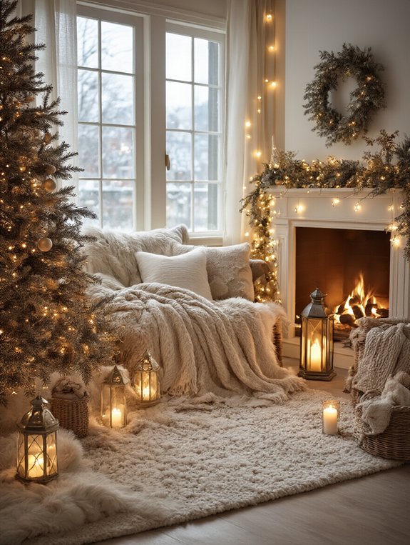 cozy winter nook lighting