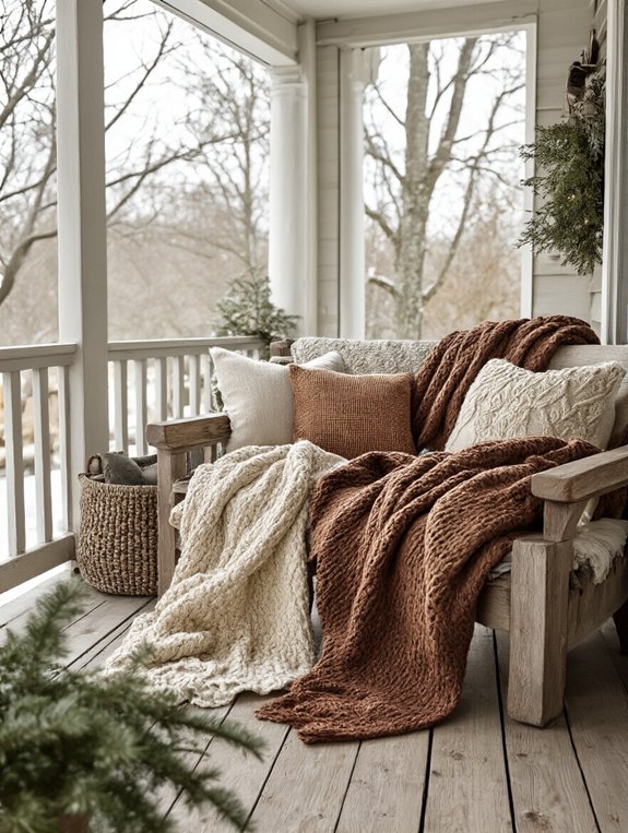 cozy winter porch decor