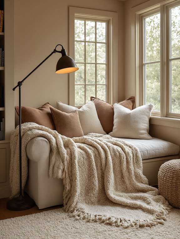 cozy winter reading nook