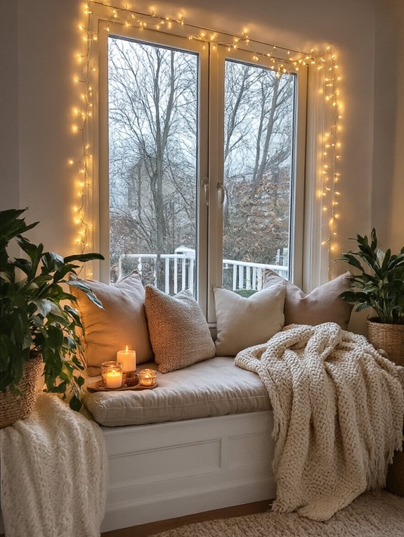 cozy winter window seat