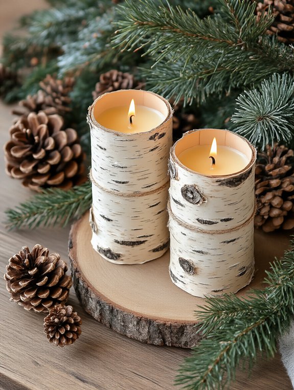 cozy woodland candle wraps