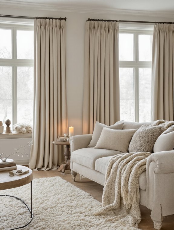 cozy wool cashmere drapes
