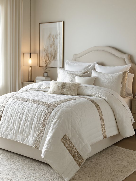 dazzling metallic winter bedding