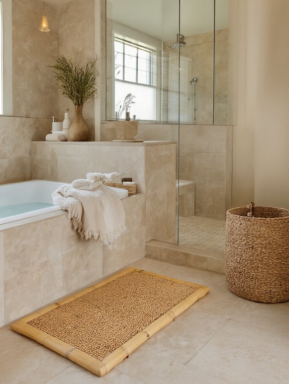 eco friendly bamboo bathroom mats