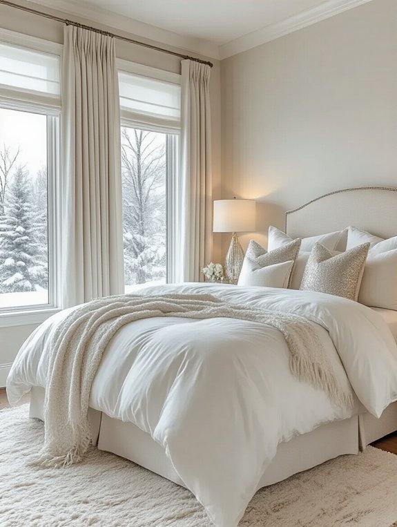 elegant metallic bedroom decor