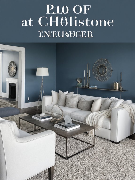 elegant slate blue accents