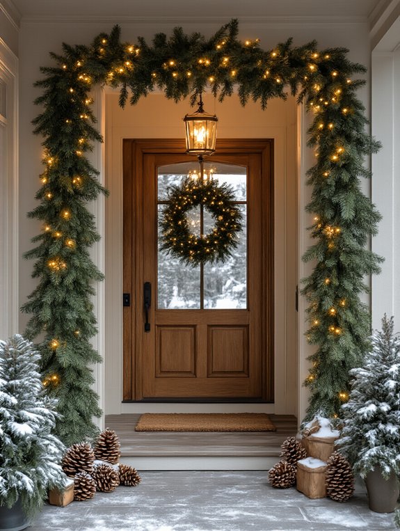 evergreen garlands for winter