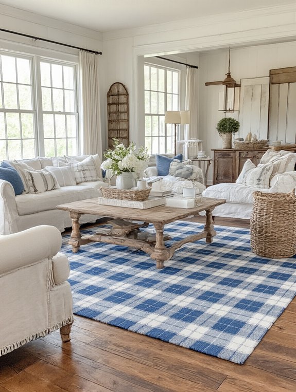 farmhouse charm rug decor