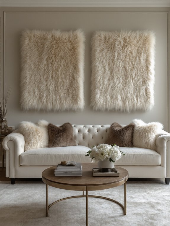 faux fur cozy wall decor