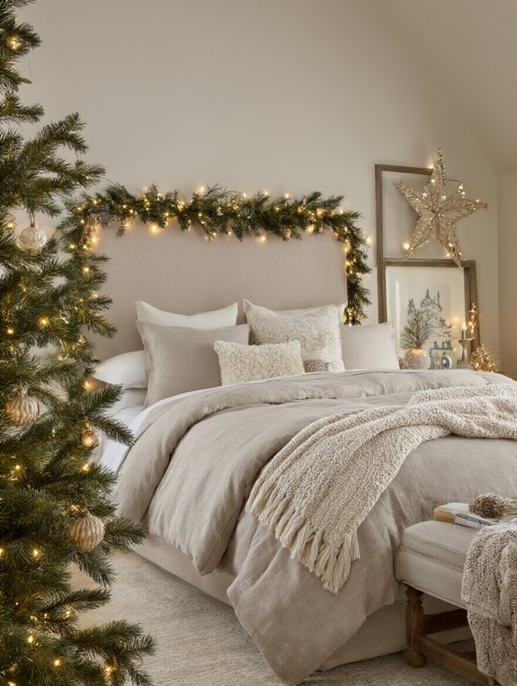 festive guest room decor