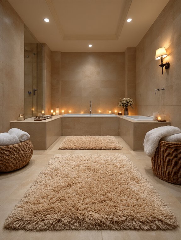 fluffy cozy bathroom rug