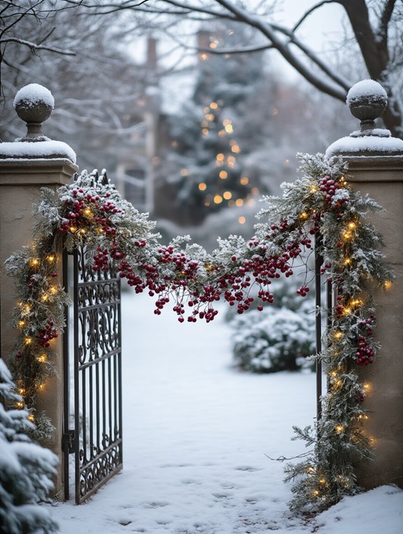 frosted berry yard garlands